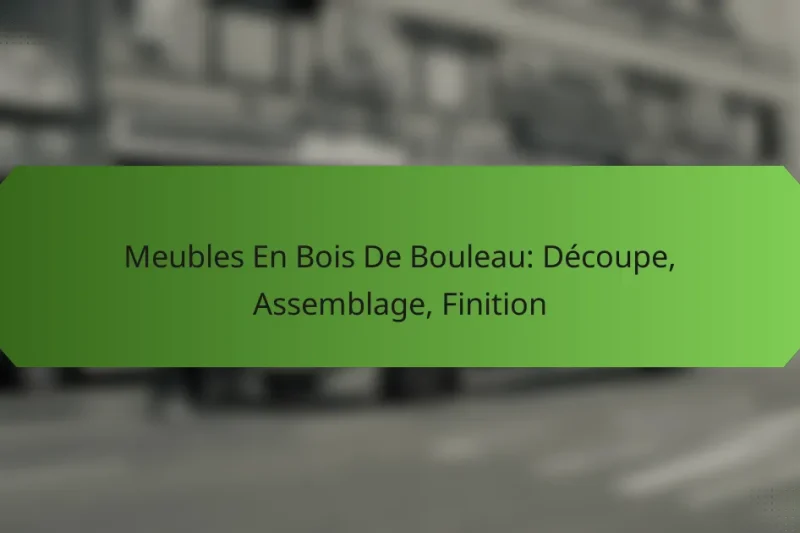 Meubles En Bois De Bouleau: Découpe, Assemblage, Finition