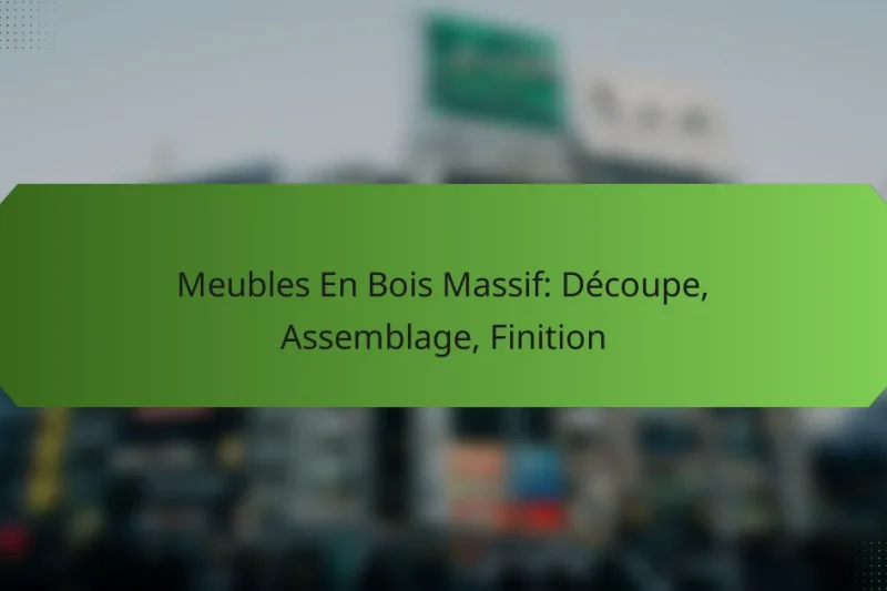 Meubles En Bois Massif: Découpe, Assemblage, Finition