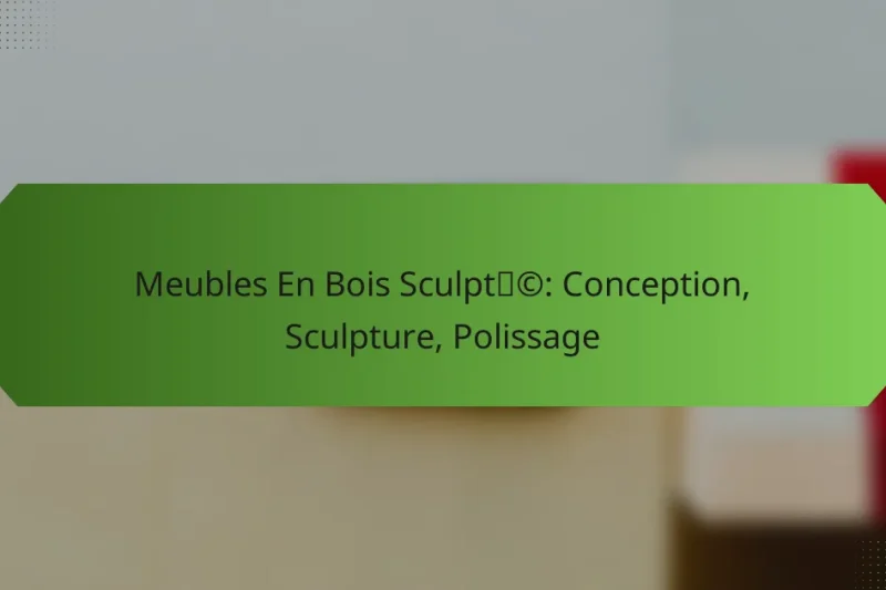 Meubles En Bois Sculpté: Conception, Sculpture, Polissage