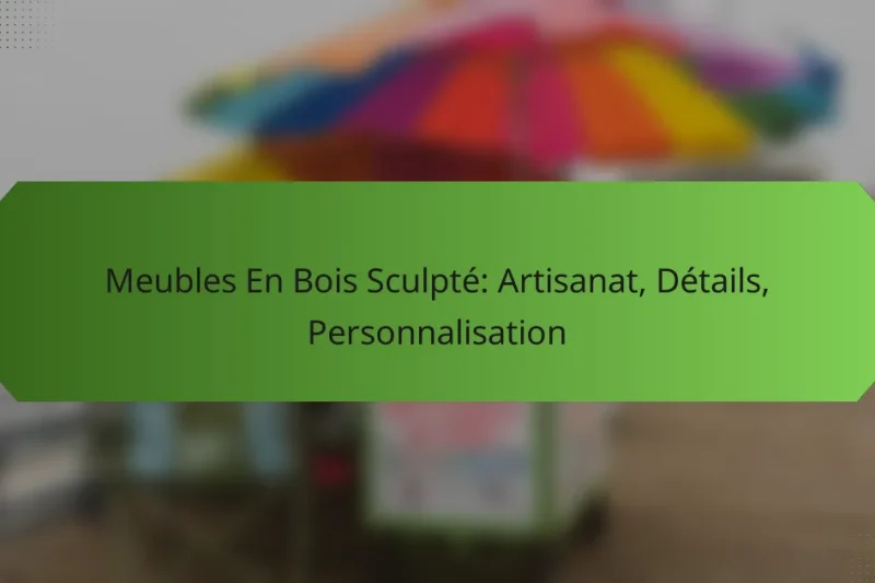 Meubles En Bois Sculpté: Artisanat, Détails, Personnalisation