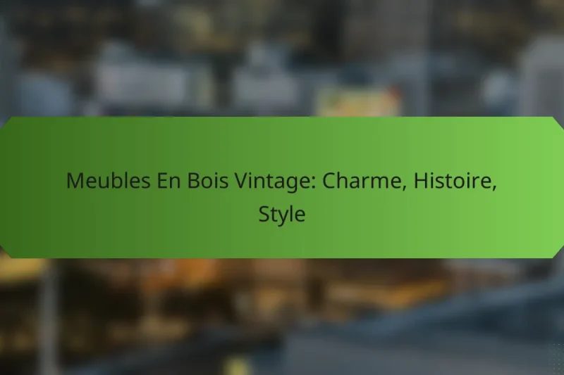 Meubles En Bois Vintage: Charme, Histoire, Style